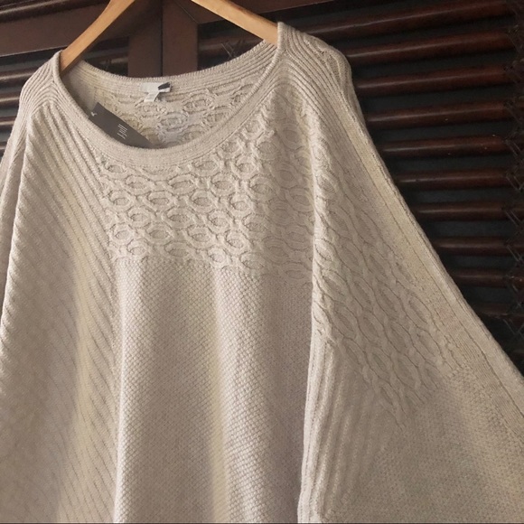 NWT 4X J.Jill Oatmeal Sweater Tunic Mixed Knit 3X - Picture 2 of 7